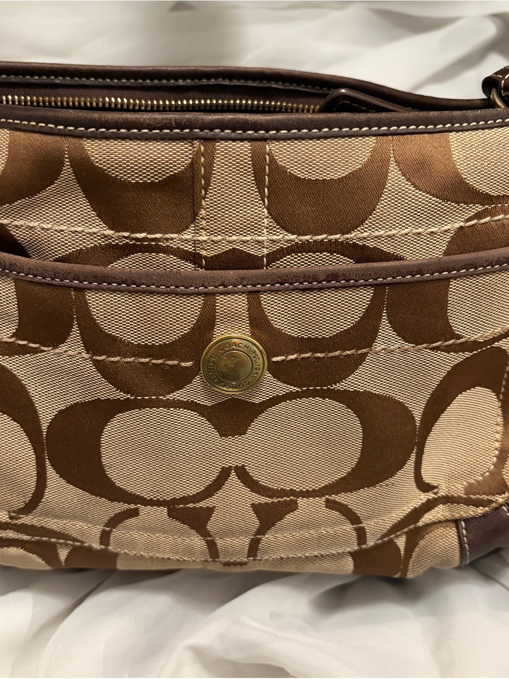 Vintage Y2K Coach Ergo Signature Hobo Bag 10764 Brown - Picture 3 of 10